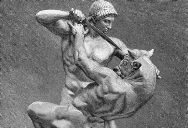 Teseo e il Minotauro Incisione-di-teseo-che-uccide-il-minotauro-getty1